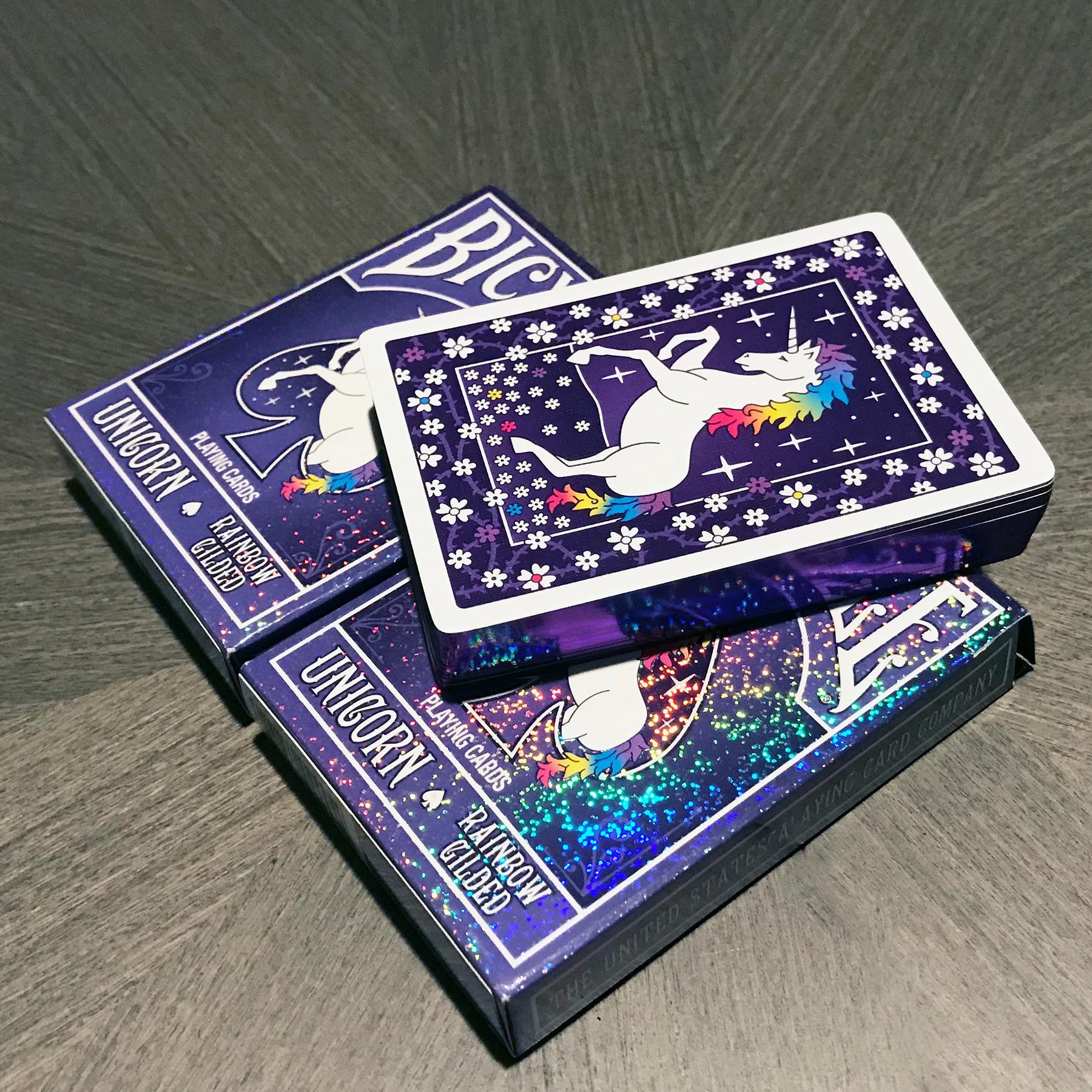 Gilded Bicycle Rainbow Unicorn Playing Cards – Rare Playing Cards
