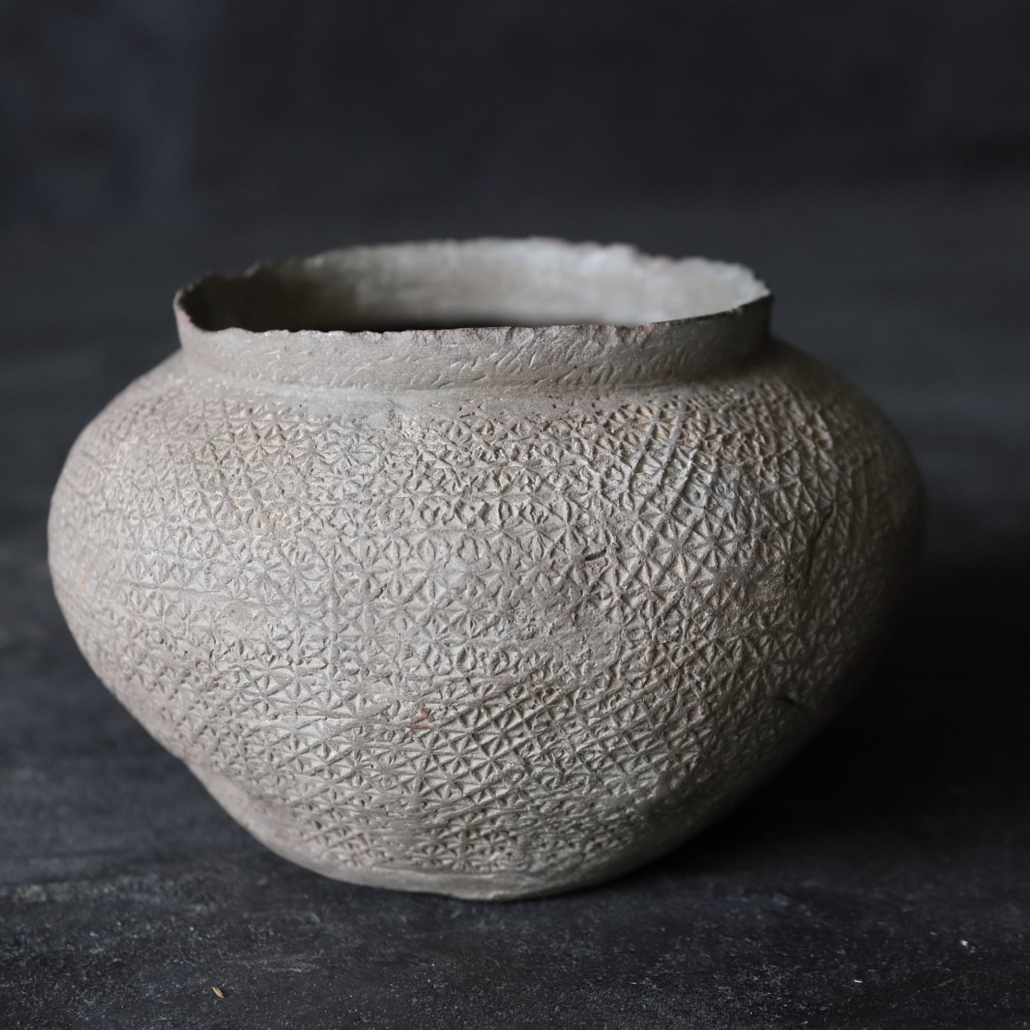 春秋戦国時代 硬陶印文壺（770–221 BCE） | 入蘆花（ロカニイル）