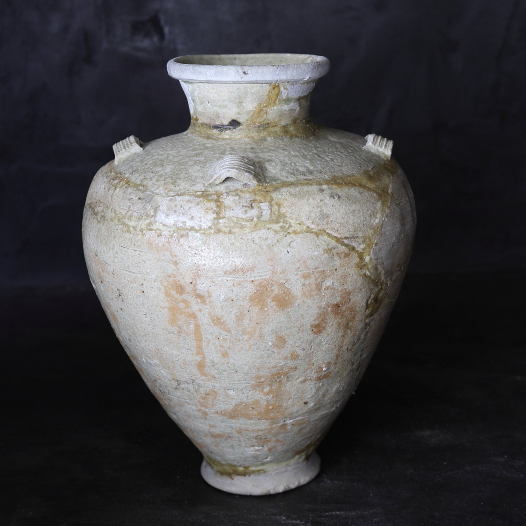 鎌倉時代 古瀬戸 灰釉四耳壺（1185–1333 CE） | 入蘆花（ロカニイル）