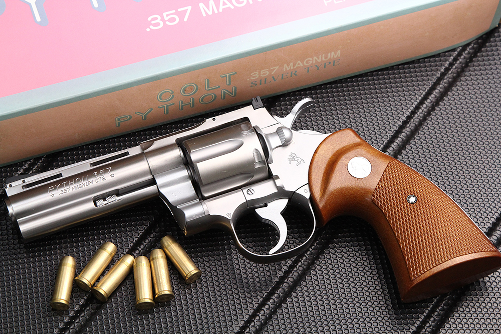 コクサイ コルトパイソン .357マグナム 4インチ シルバー モデルガン