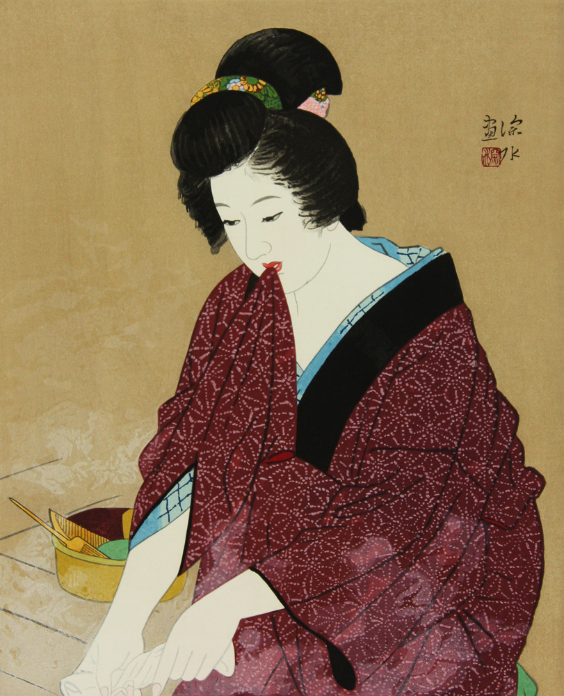 伊東 深水 「湯気」 Shinsui Ito - 創業36年 美術品販売 ギャラリー田辺