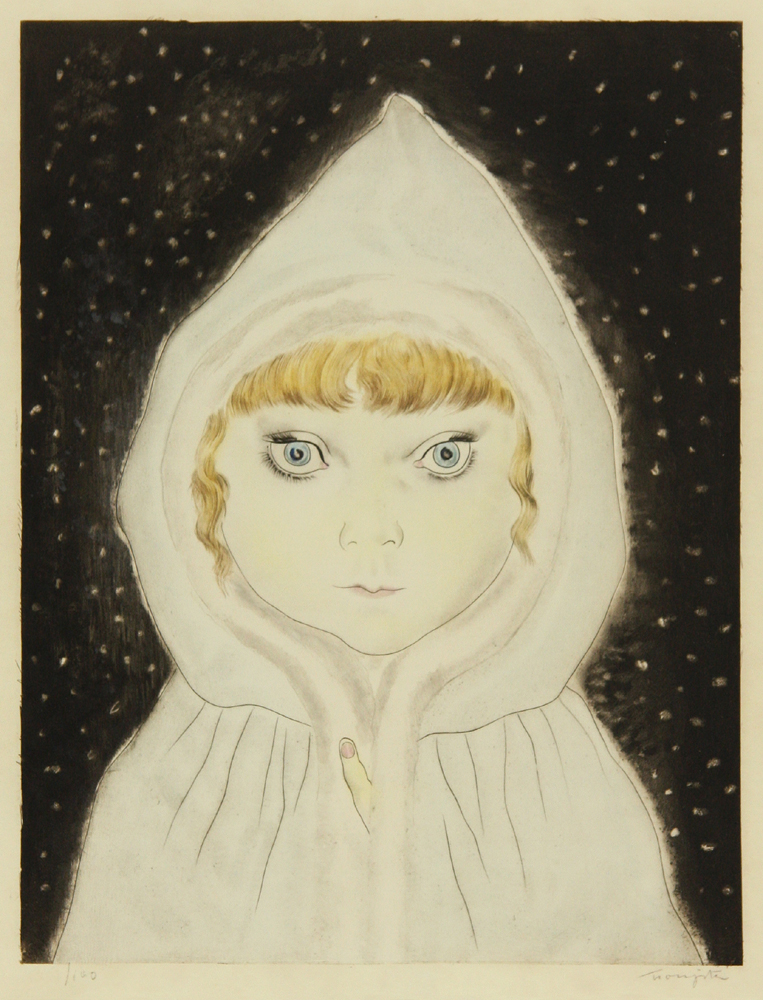 藤田 嗣治 「雪ん子」 Leonard Foujita - 創業36年 美術品販売