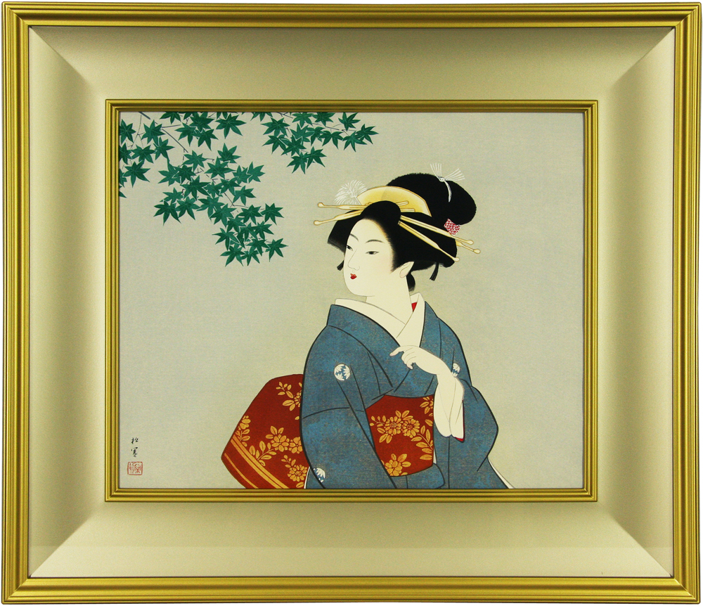 上村 松園 「若葉」 Shoen Uemura - Gallery Tanabe