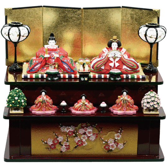 衣笠大雛 木製二段飾り 【丹青堂製】｜雛人形の販売・通販【丹青堂