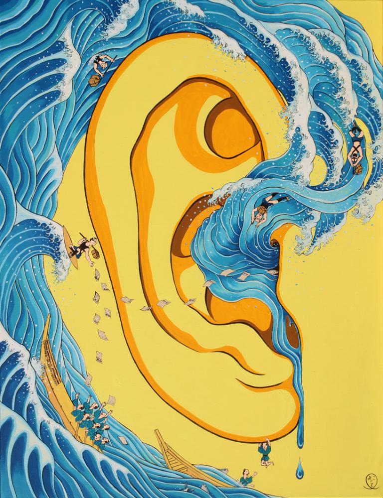 顔の穴 ~寝耳に水流~Holes in the face -out of the blue-|鈴木