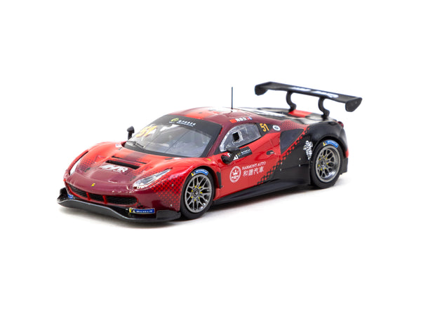 Tarmac Works X iXO Models 1/64 Ferrari 488 GT3 Macau GT Cup 2022 Harmo