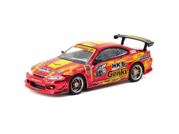 Tarmac Works 1/64 HKS Hiper Silvia RS-2 Chrome Red - Tokyo Auto Salon