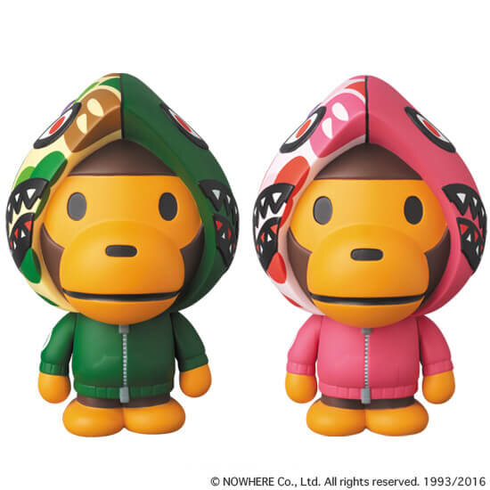 Medicom VCD BABY MILO SHARK HOODIE GREEN and PINK Project 1/6