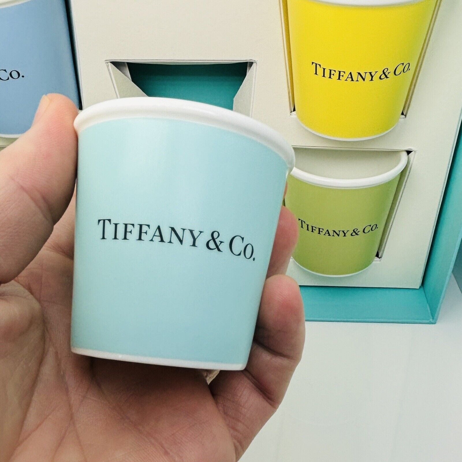 Tiffany 5 Set Colored Espresso Shot Paper Cup Everyday Objects