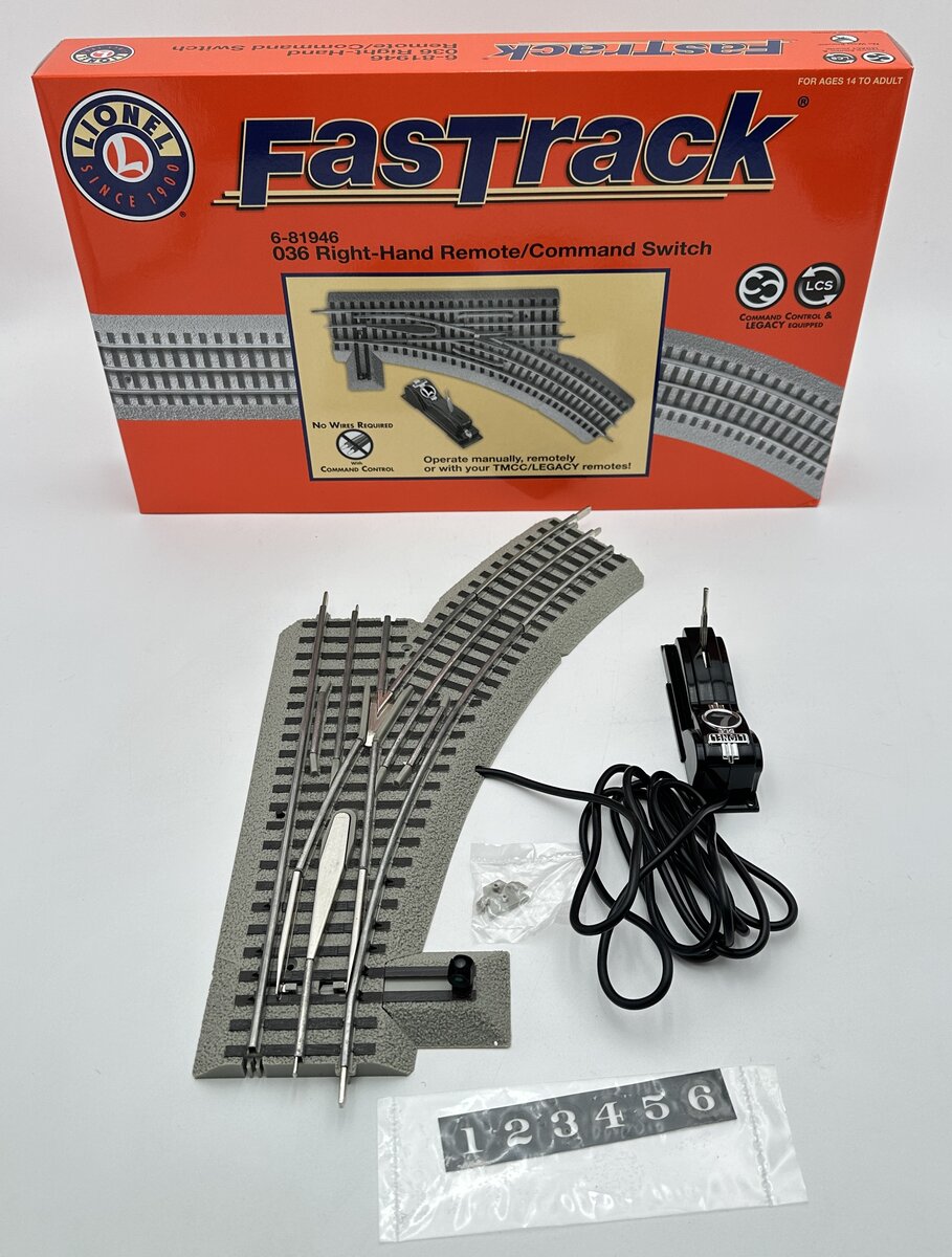 Lionel 6-81946 O-36 Remote Right Hand FasTrack Command Switch