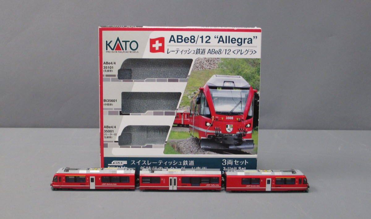 Kato 10-1273 N Rhaetische Bahn ABe8/12'Allegra'3 car – Trainz