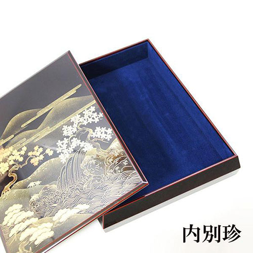 文箱 山水｜漆器(木製)の専門店【こばやし漆器】