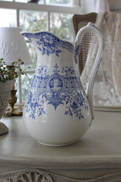 フランスアンティーク サルグミンヌ U&C NAPOLEON III 陶器ジャグ