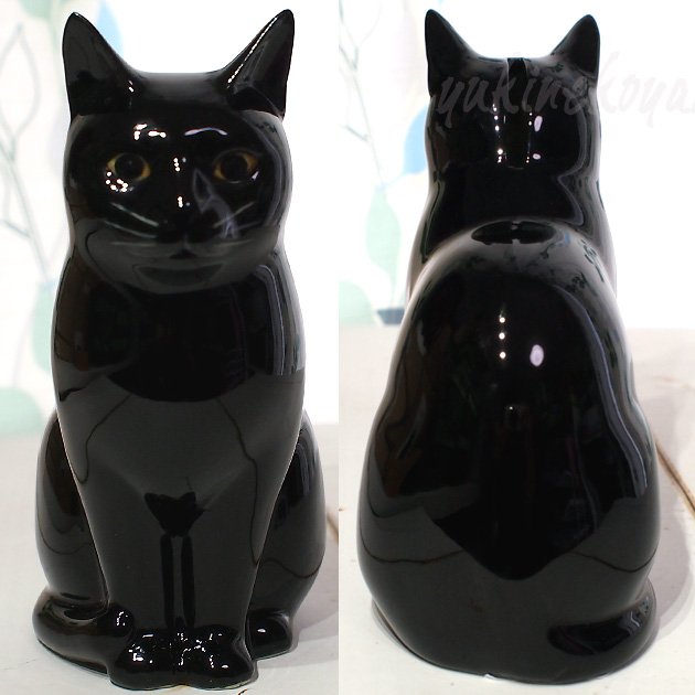 猫の貯金箱 LUCKY 黒猫【イギリスQuail Ceramics クウェイル