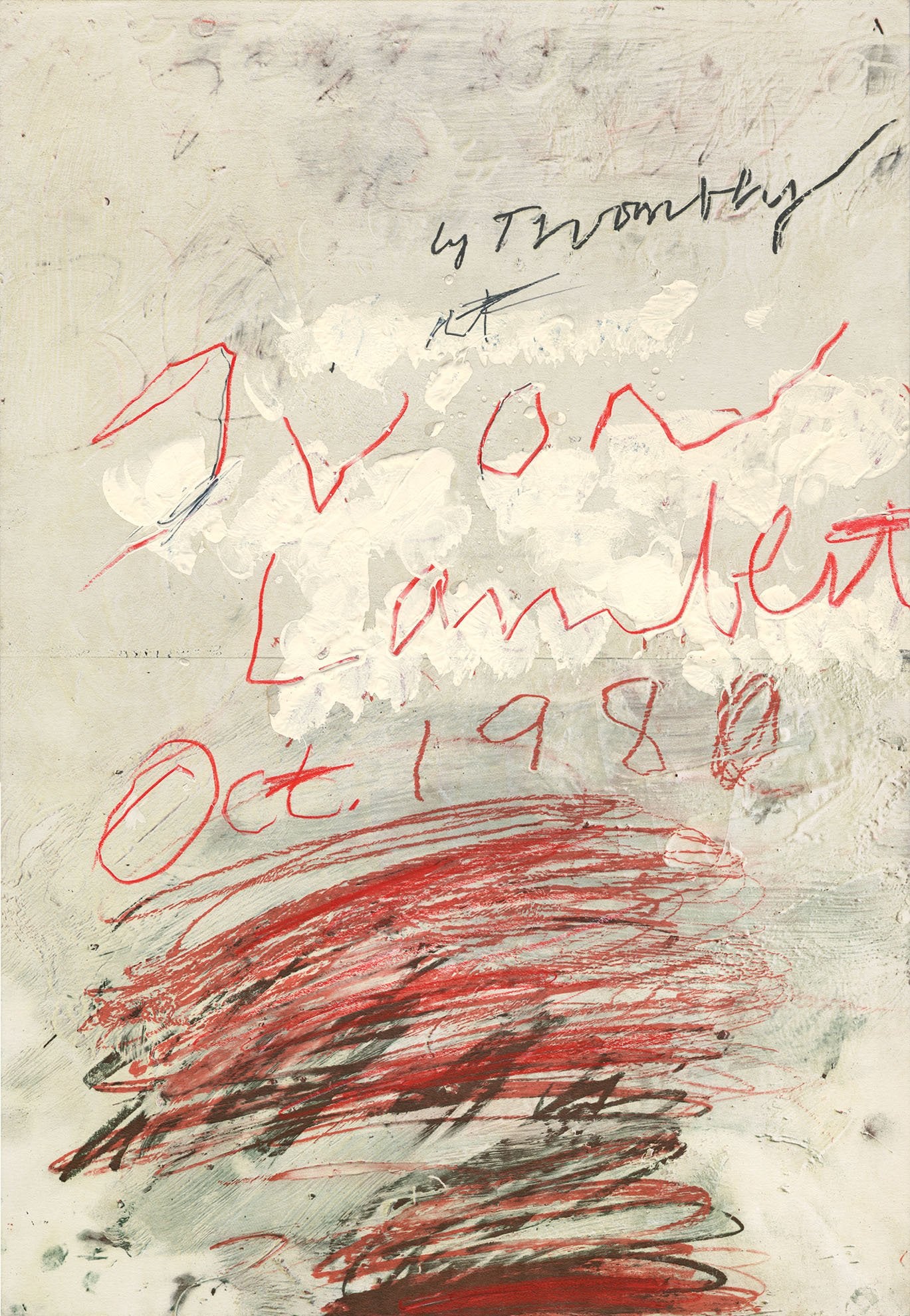 本国パリ完売! Cy Twombly Print (1980)人気ポスター 本国パリ完売! Cy