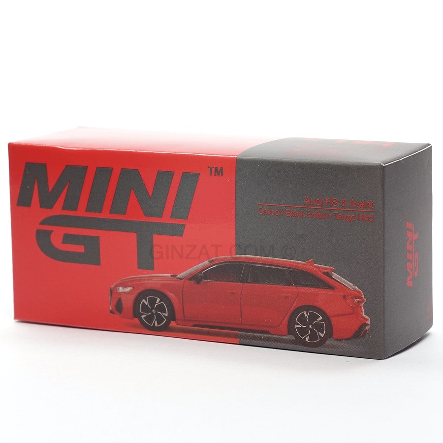 AUDI RS 6 Avant Carbon Black Edition Tango Red, MINI GT 194 1/64
