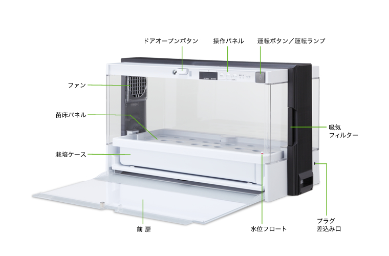 Green Farmの製品情報・主な仕様 | 水耕栽培器「Green Farm（グリーン