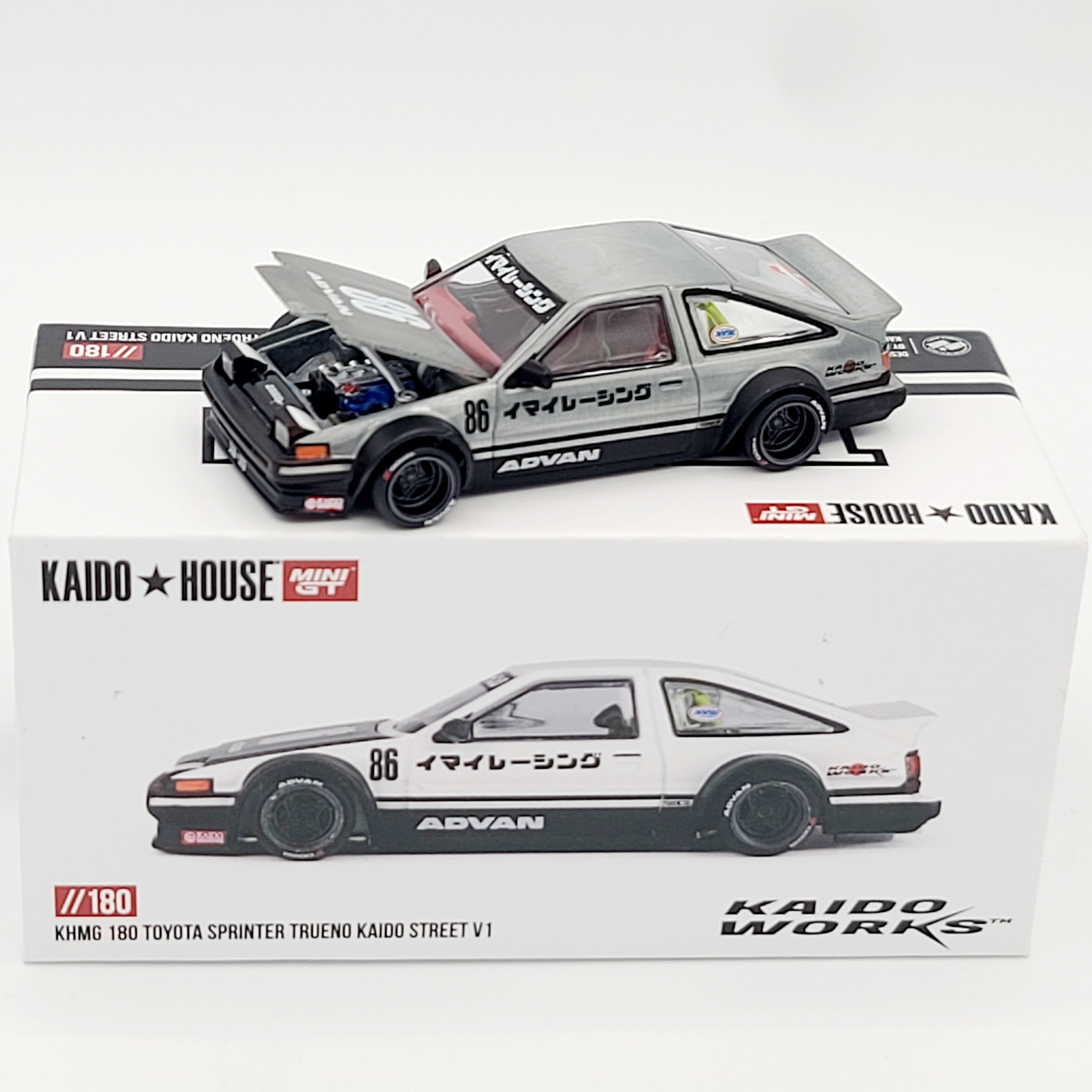 Kaido House x Mini GT - CHASE - Toyota AE86 Sprinter Trueno Kaido Stre