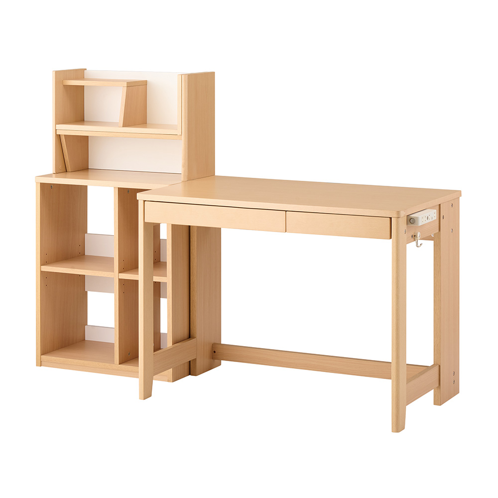 学習デスク「ミニマル MDF」デスク＋マルチラック 幅100cm 全2色
