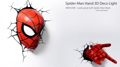 NEW Marvel Ultimate Spider-Man Hand 3D Deco Wall Art Night Light