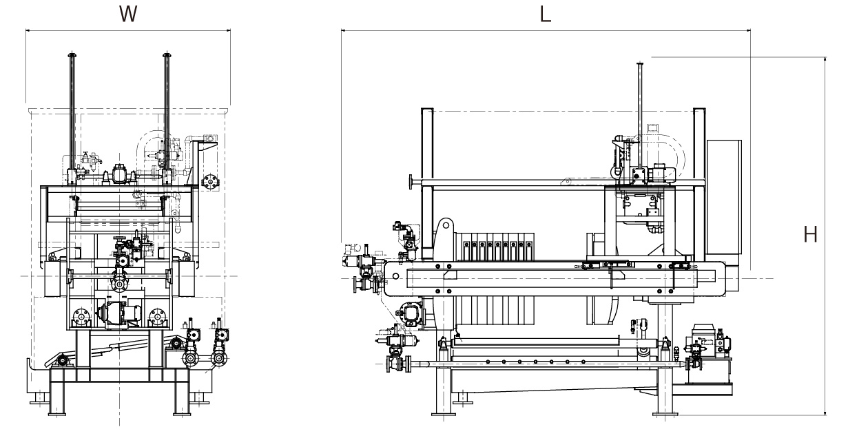 小型水圧搾式フィルタープレス MDF800H | 製品情報TOP | 株式会社マキノ
