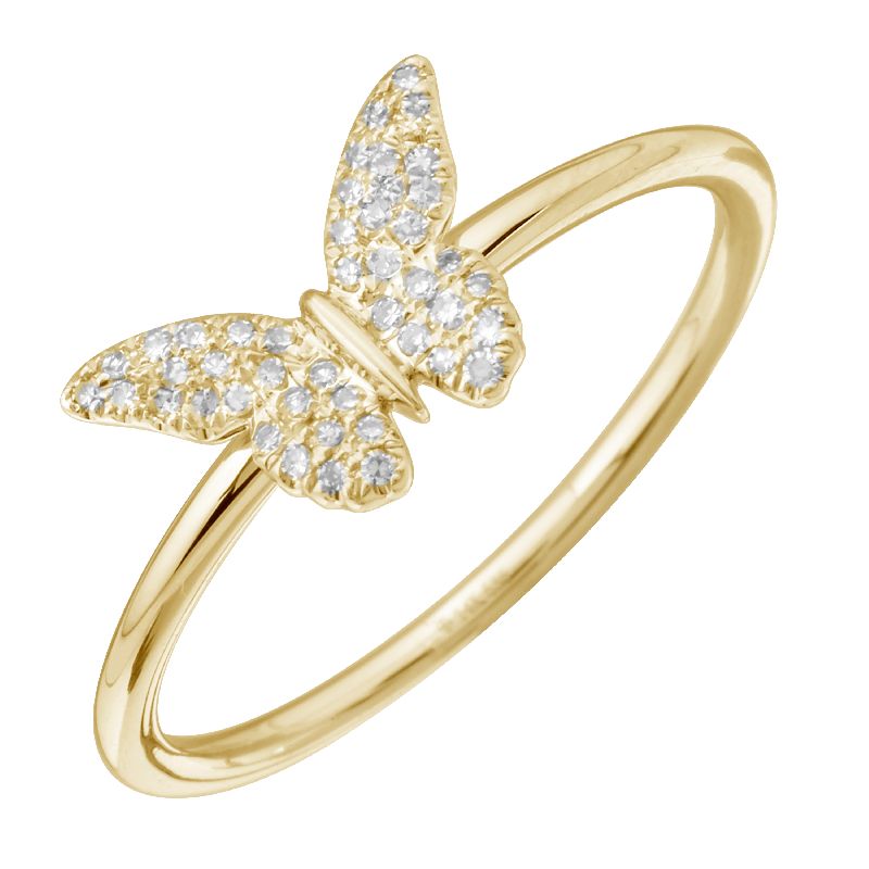 14K Yellow Gold Diamond Butterfly Ring – Maurice's Jewelers