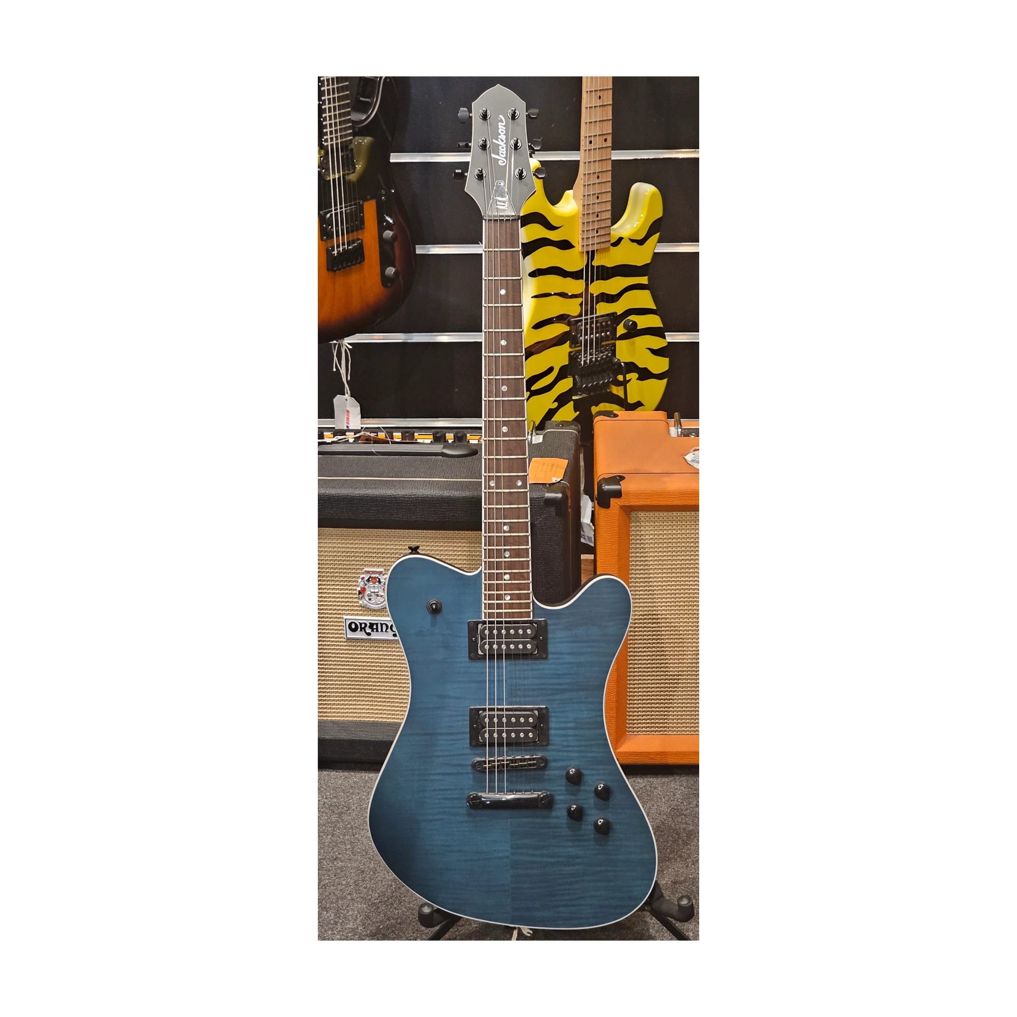 Jackson DX2FM X Series Electric Guitar- Satin Transparent Blue - B-Sto