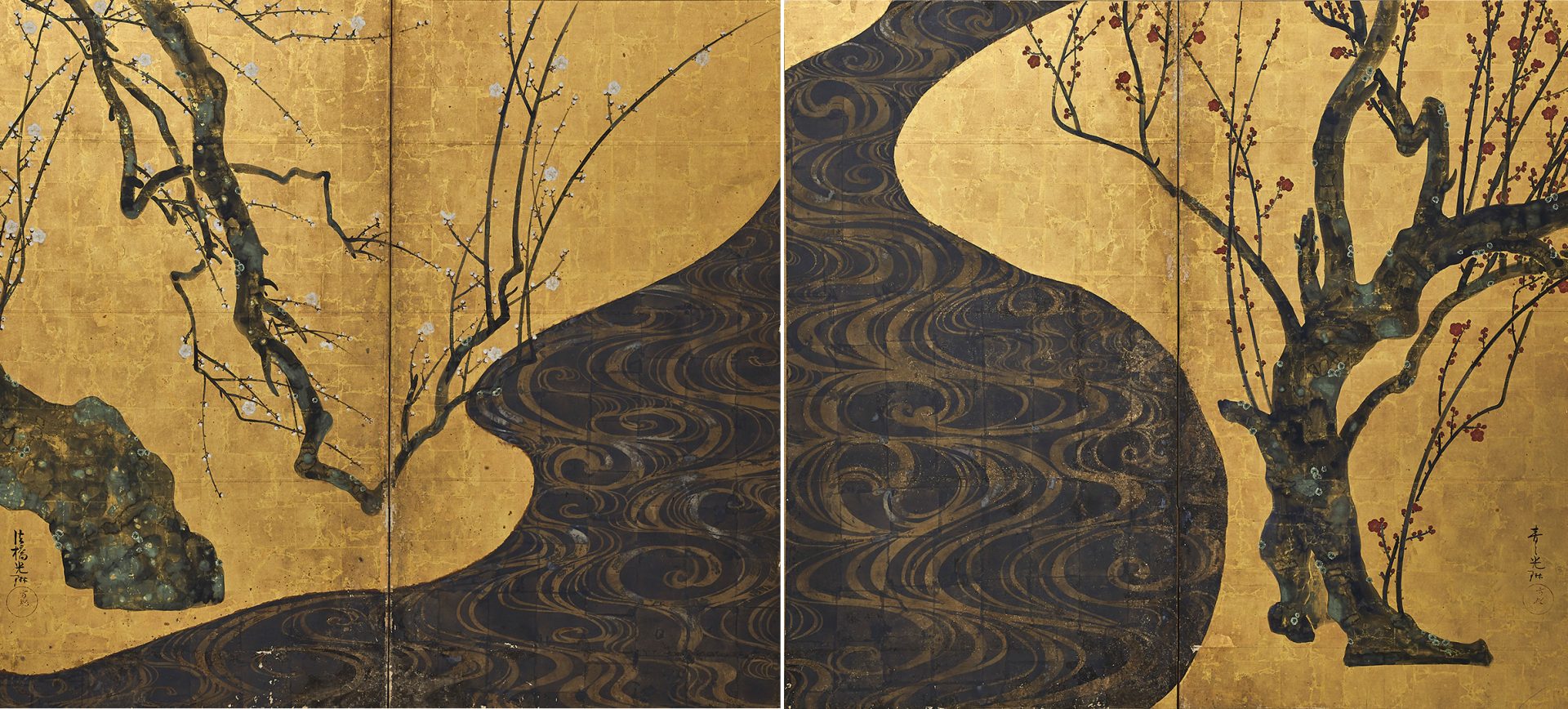 光琳 国宝「紅白梅図屏風」×重文「風神雷神図屏風」 – MOA美術館 | MOA