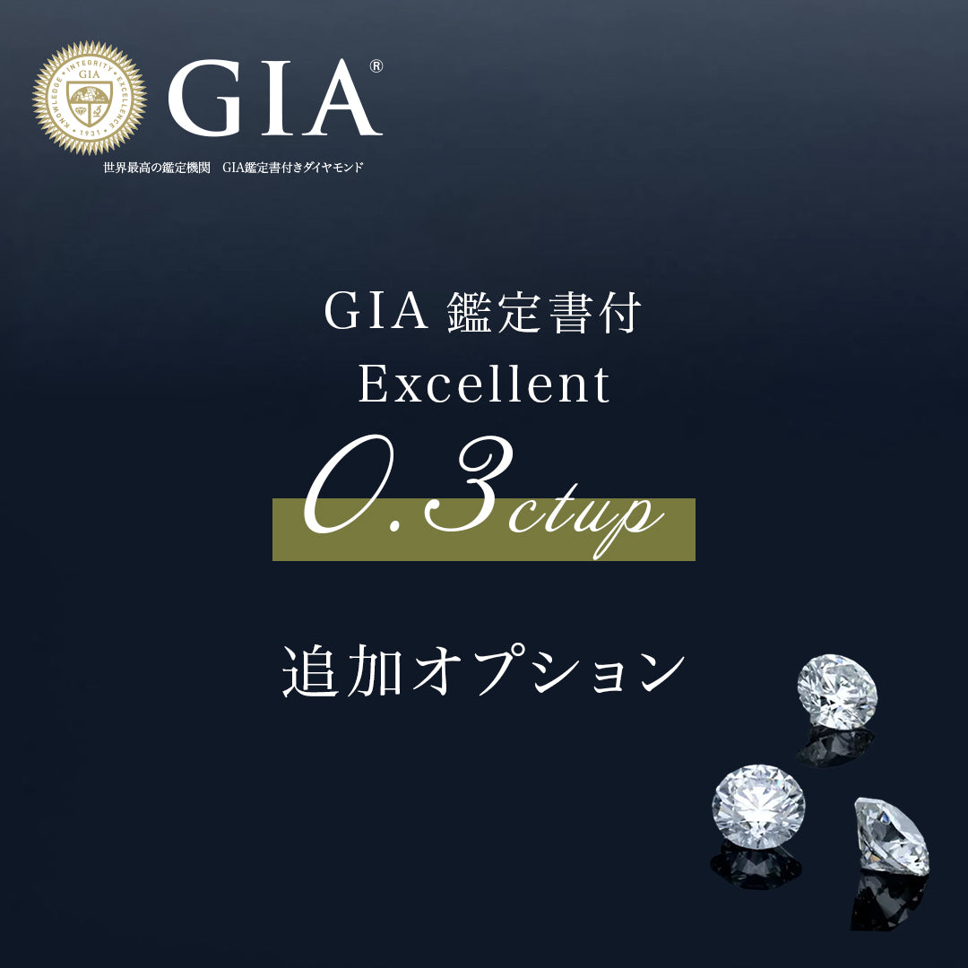 ◇受注生産限定◇GIA鑑定書付0.3ctup/Excellent/追加オプション