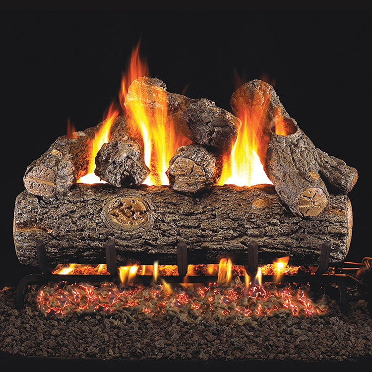 48 Golden Oak Designer Plus Vented Log Set / G45 Ember Burner