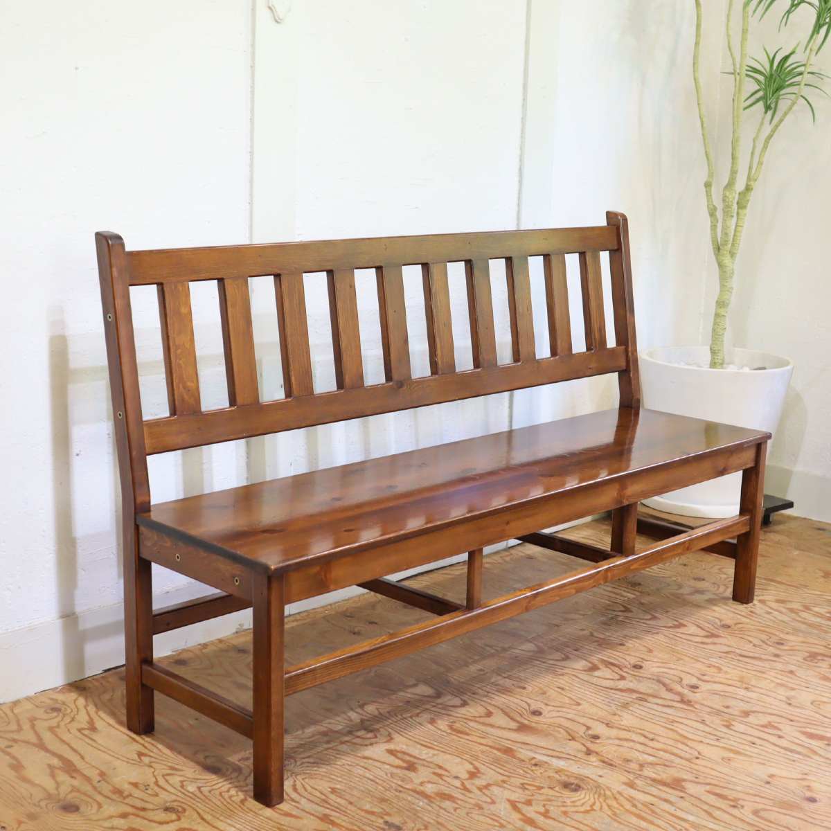 アンファン / enfant ベンチ 【大】カントリーベンチ チェア パイン材 中古