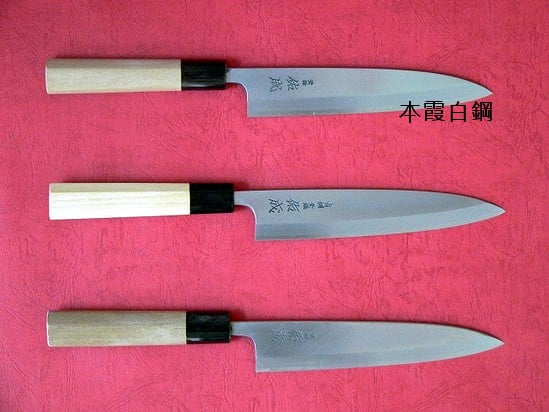 本霞白鋼）身卸細出刃