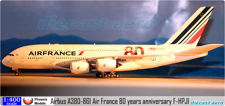 Model Aircraft : Airbus A380-861 Air France 80 years anniversary F