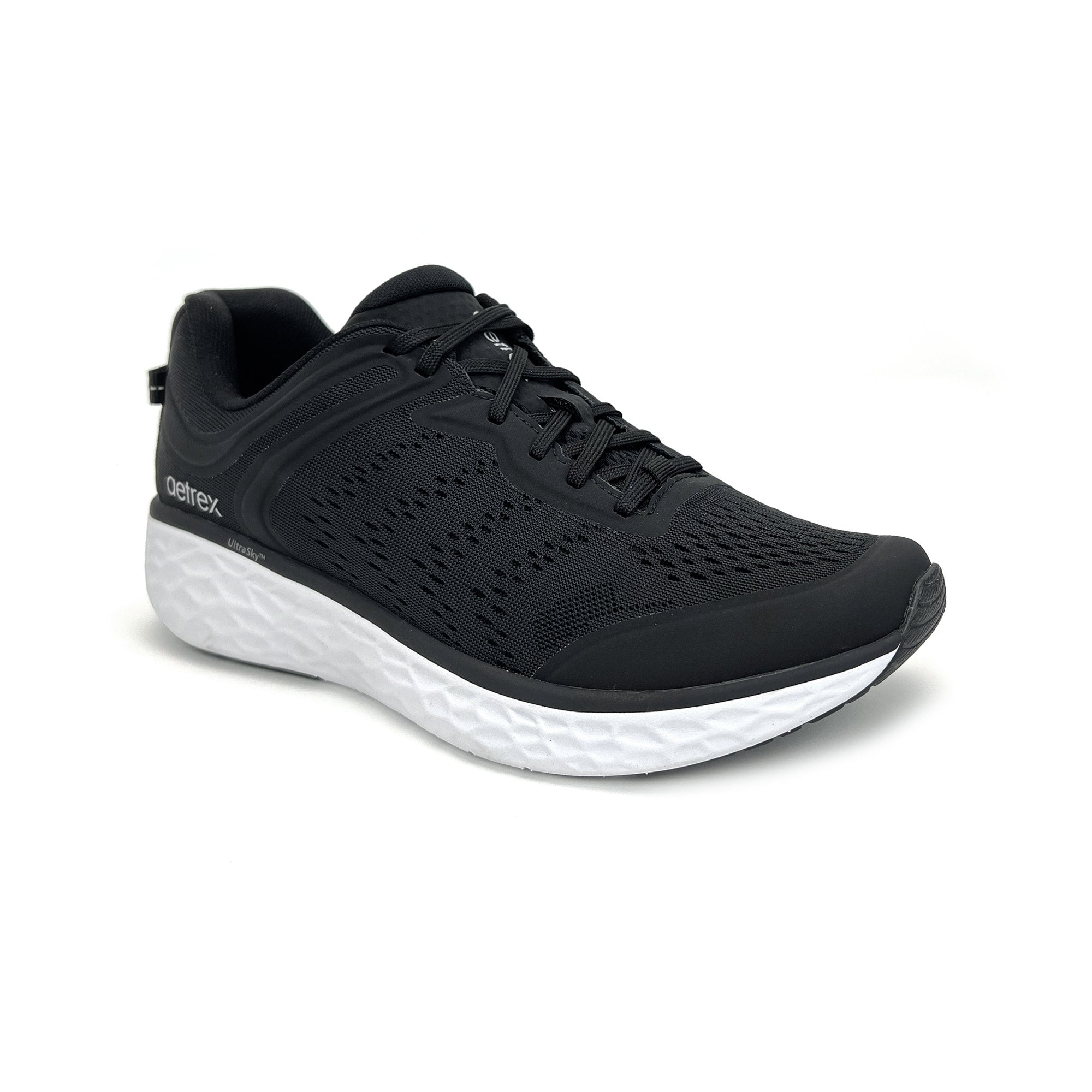 Chase Arch Support Sneaker – Black Comfort Shoe | aetrex