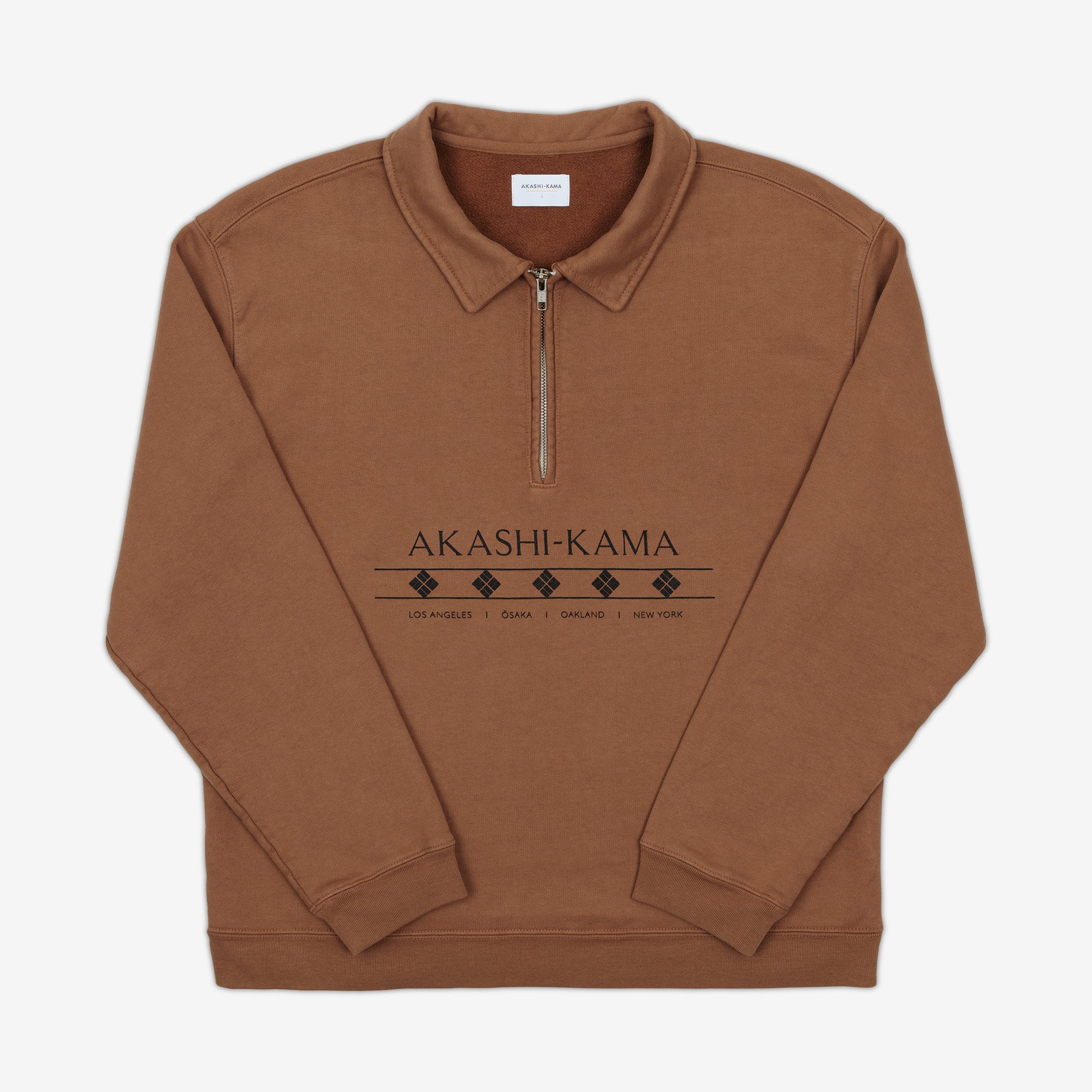 Cropped Quarter Zip - Terracotta | AKASHI-KAMA Pullover Sweatshirt