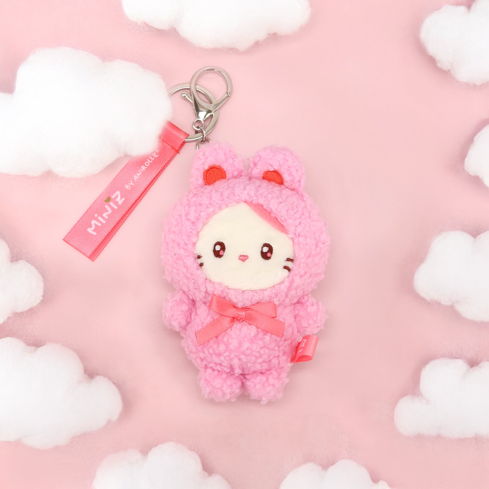 Kittiroll in Bunny Costume Plush Keychain | Cute Cat Charm – Anirollz