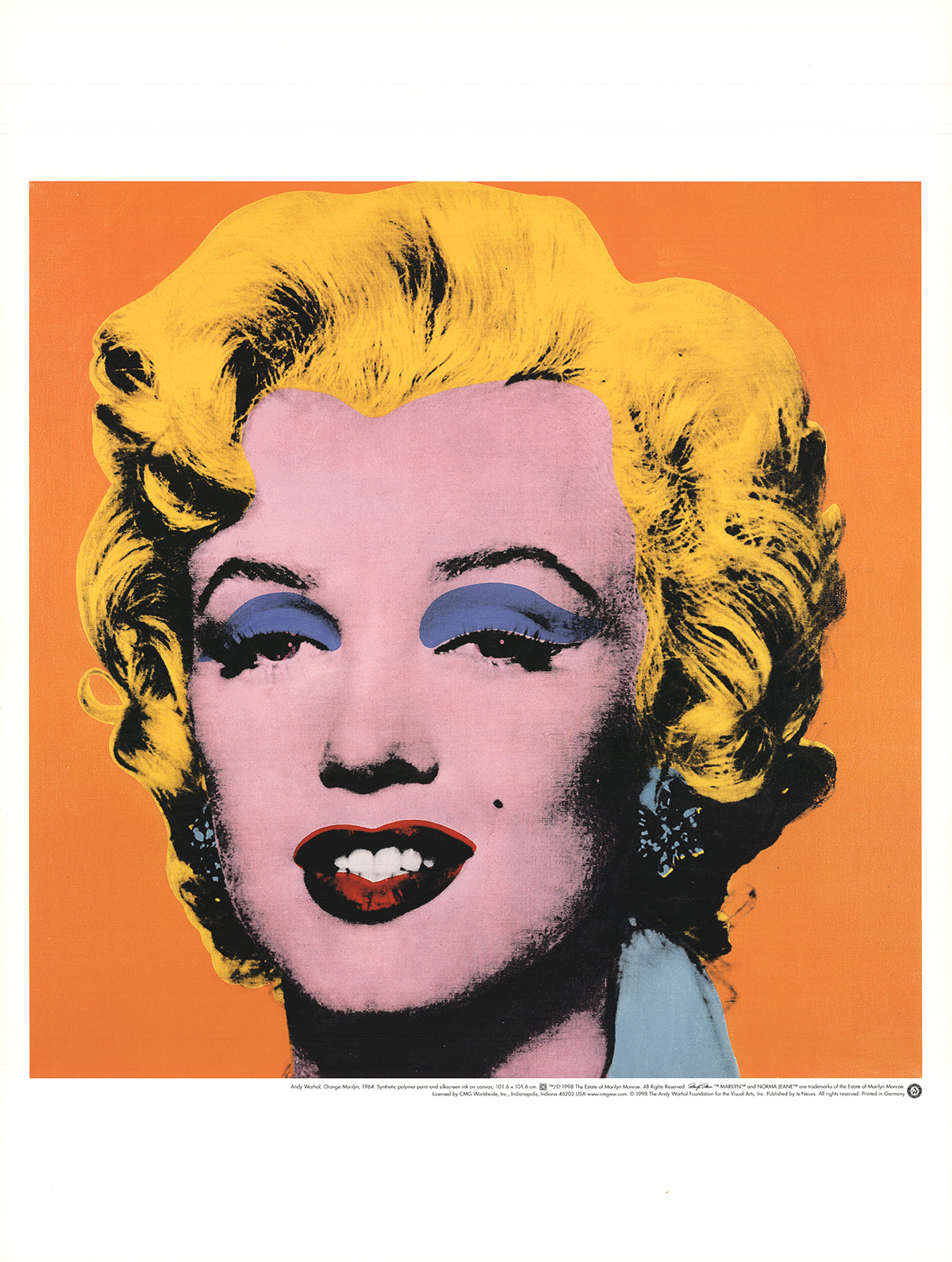 ANDY WARHOL Marilyn, Orange Shot on White Background, 1998 – ArtWise