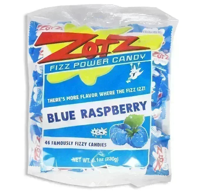 Blue Raspberry Zotz Sour Fizz Candy: 6LB Case – Candy Warehouse