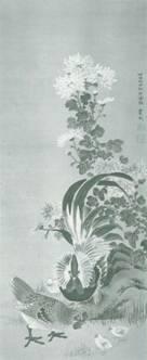 菊鶏図(相馬寛哉作)／那須塩原市