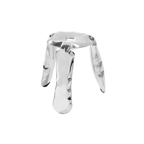 Zieta Plopp Limited Edition Stool in Polished Stainless Steel
