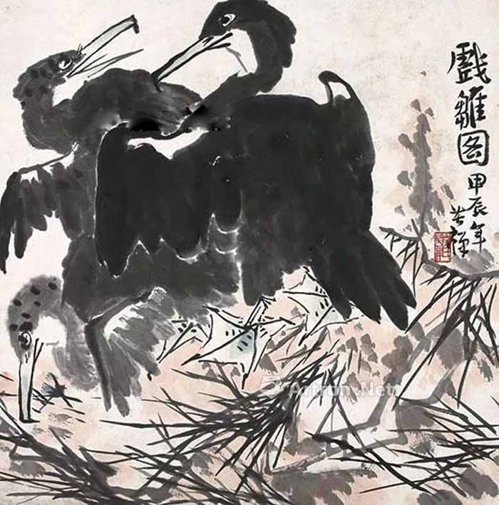 李苦禅笔下最贵的鹰都有哪些！-名人字画网