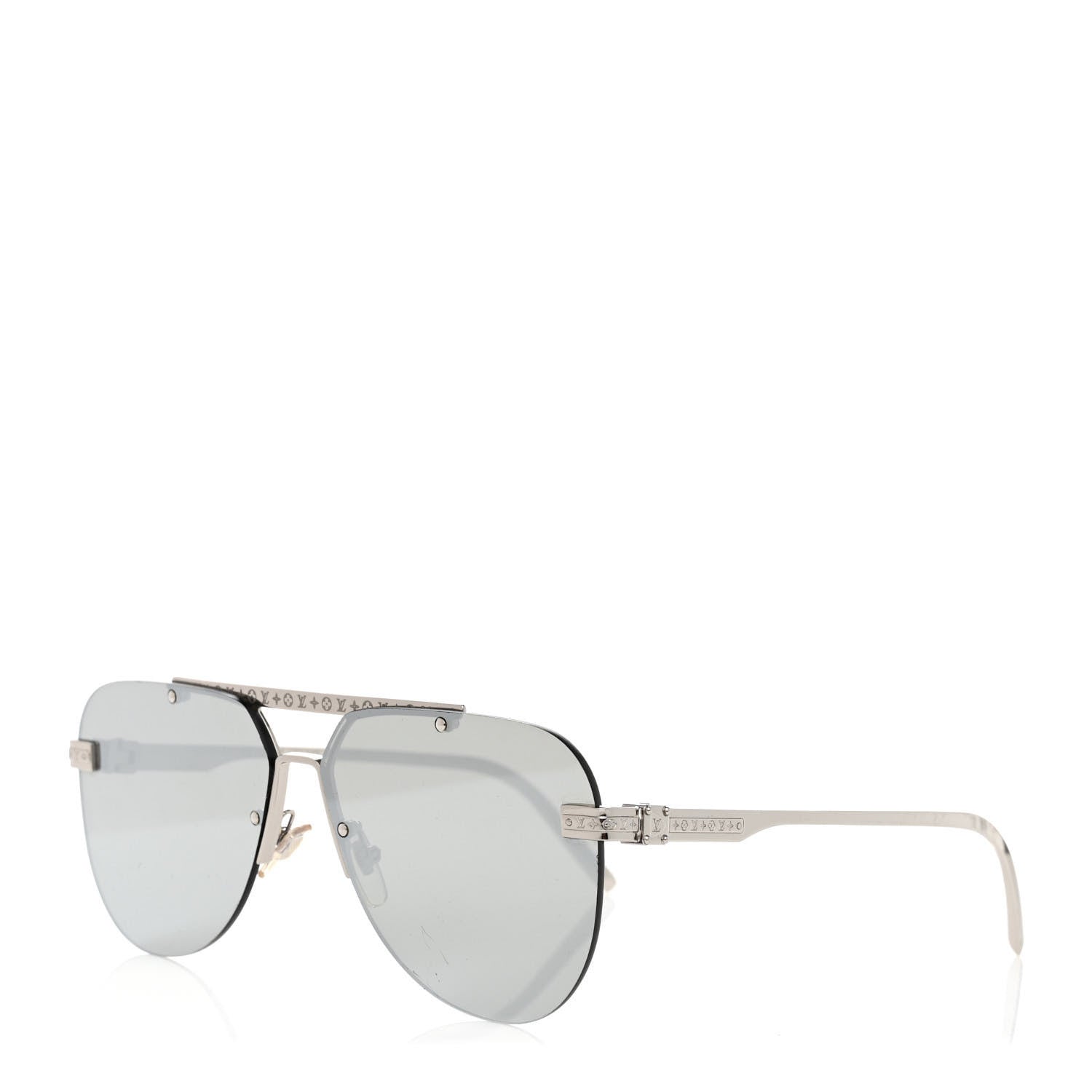 Louis Vuitton Metal LV Ash Sunglasses Z1262W SIlver 1257008