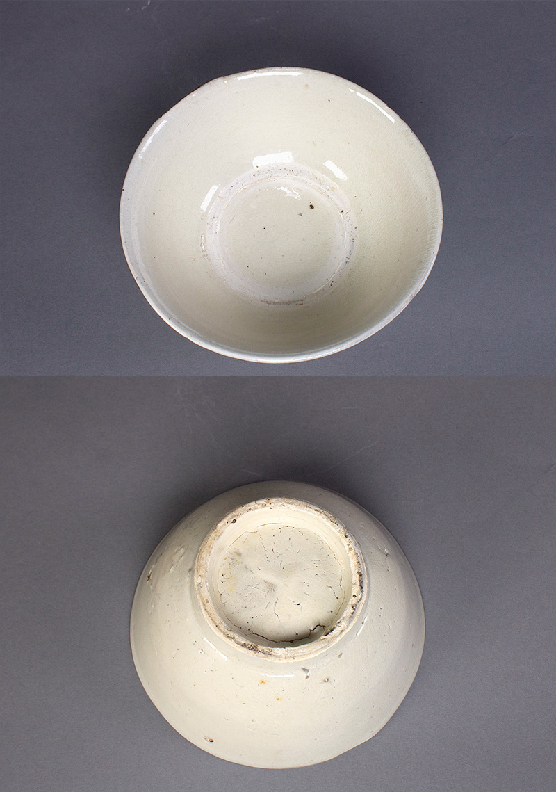 古美術 観宝堂 - 琉球壺屋窯白化粧茶碗 | 古美術品専門サイト fufufufu.com