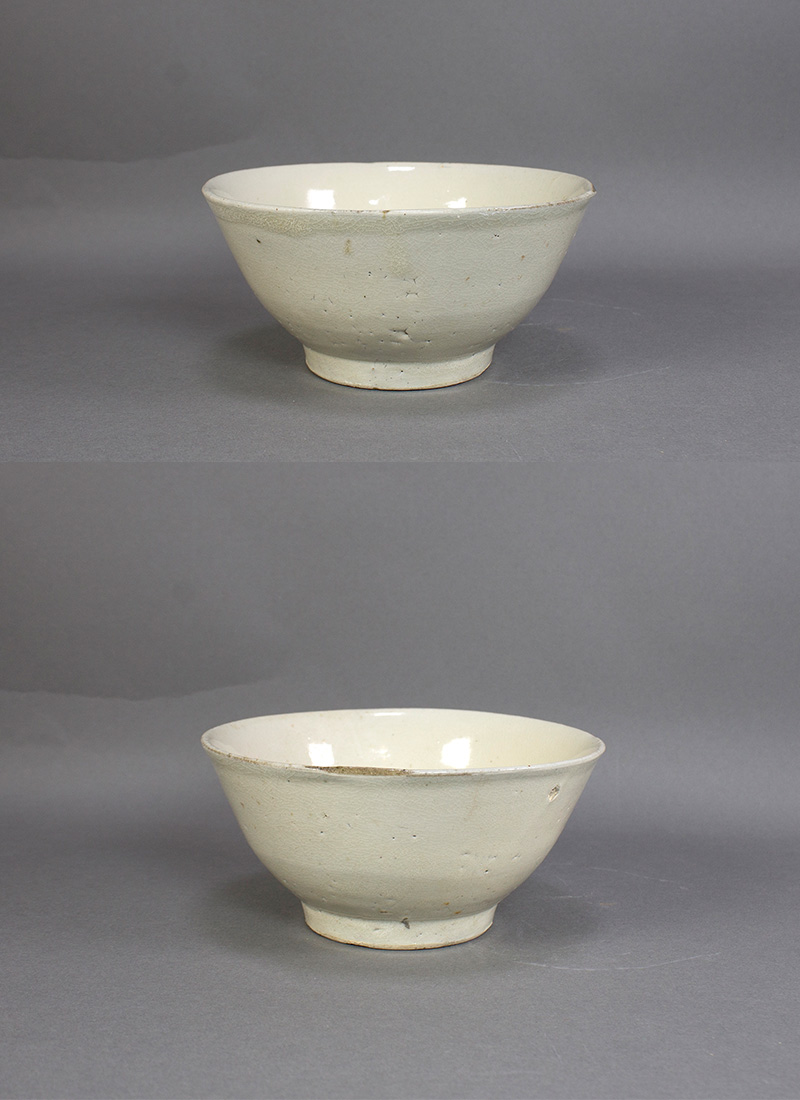 古美術 観宝堂 - 琉球壺屋窯白化粧茶碗 | 古美術品専門サイト fufufufu.com