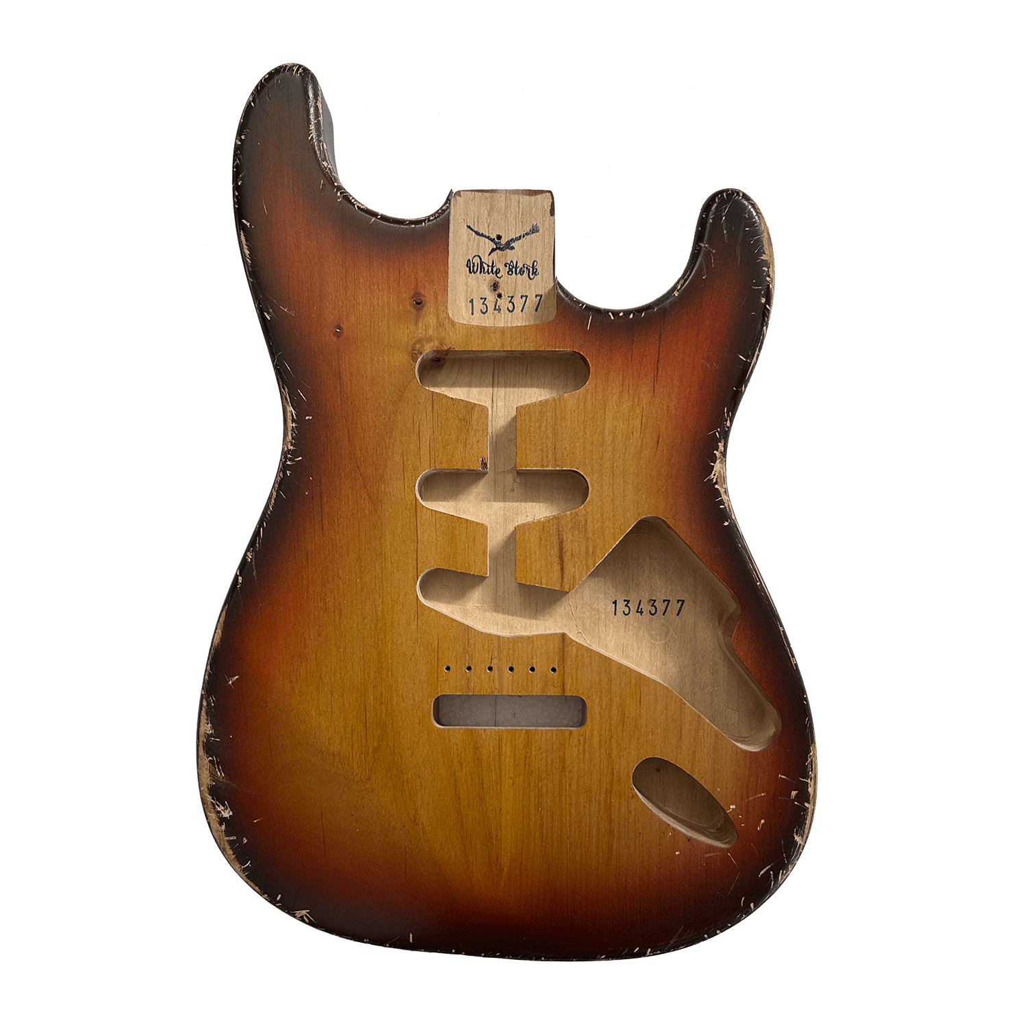 Alder Strat Style Body Sunburst Nitro Relic Finish - 134377