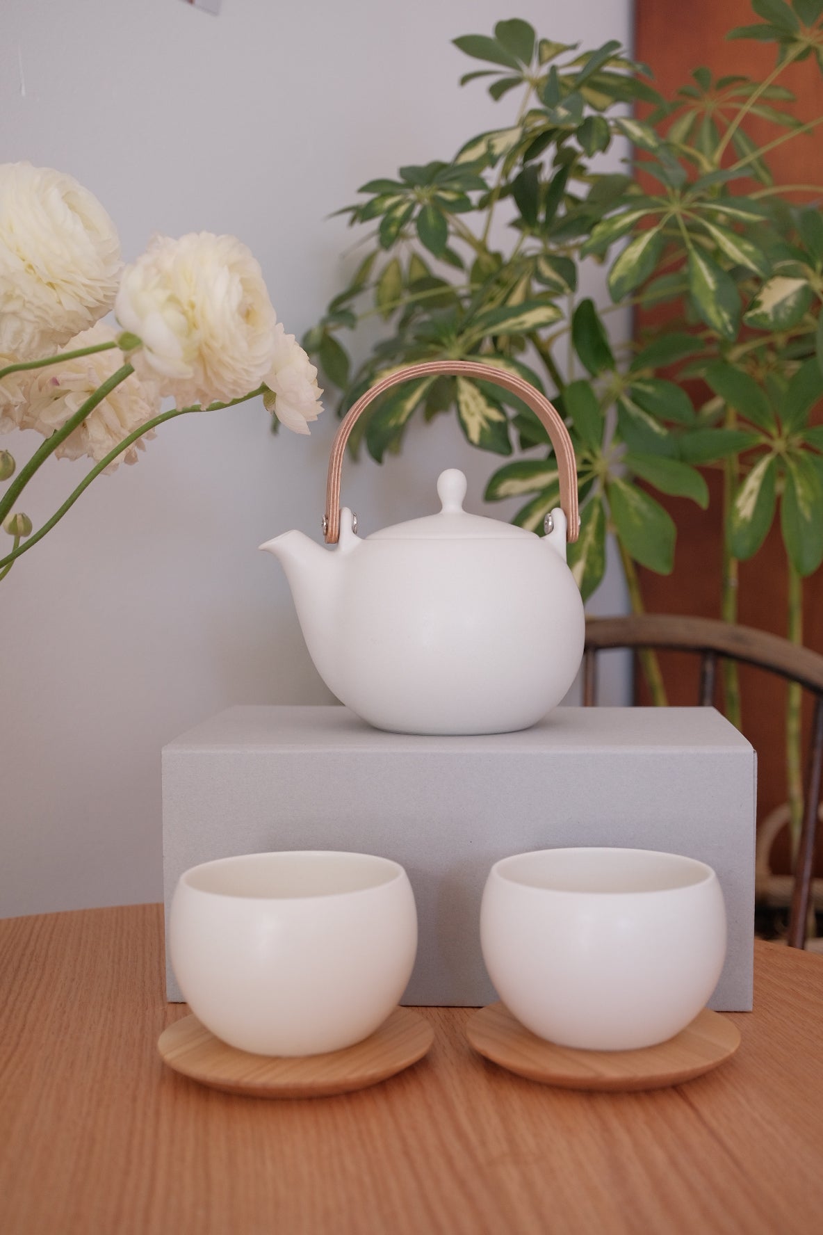 SALIU YUI Teapot Set 600ml - 5 Piece Gift Set (Teapot, Large Cup