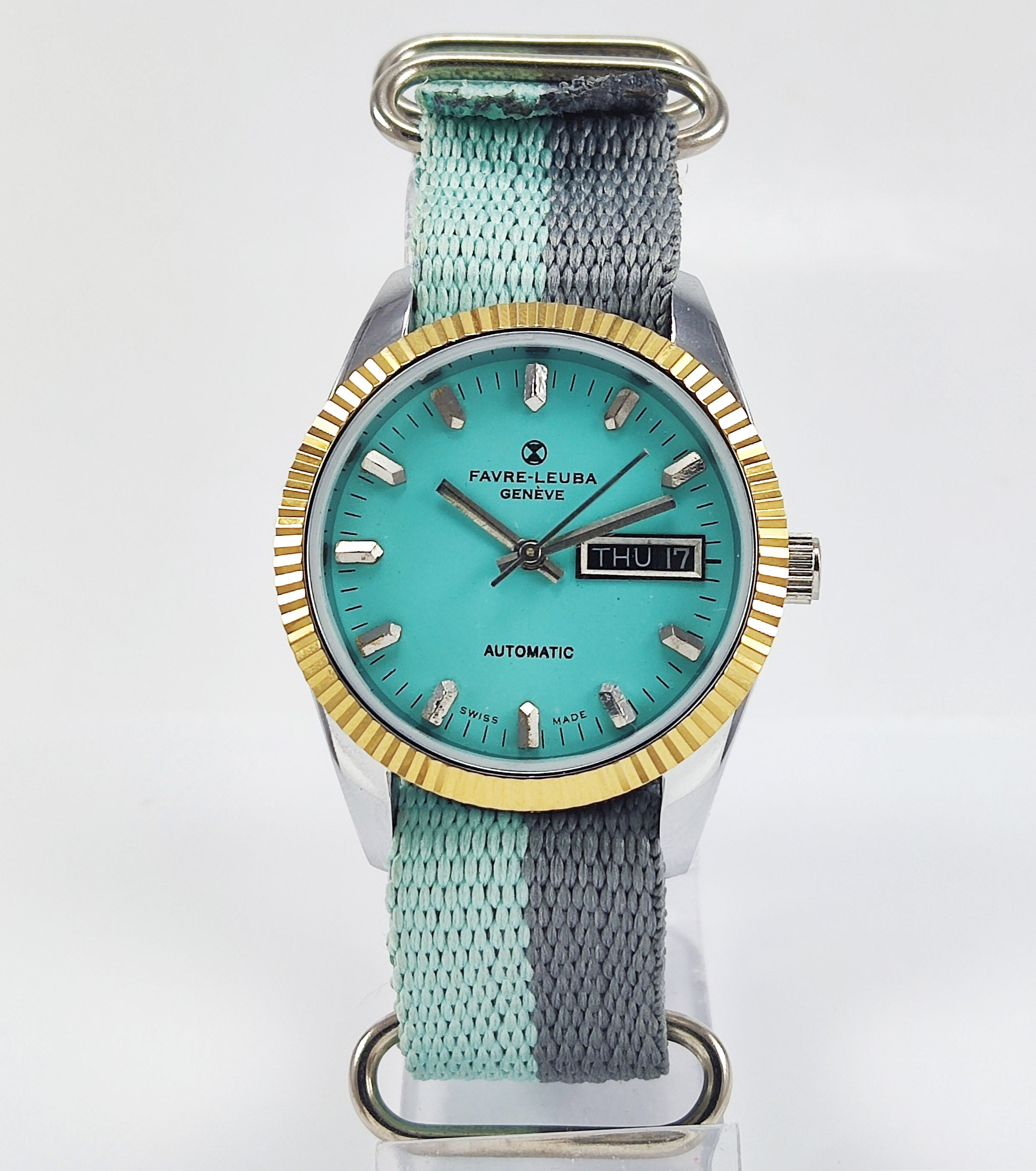 Favre-leuba Geneve Pista Green Dial Swiss Made 2066 Automatic 17