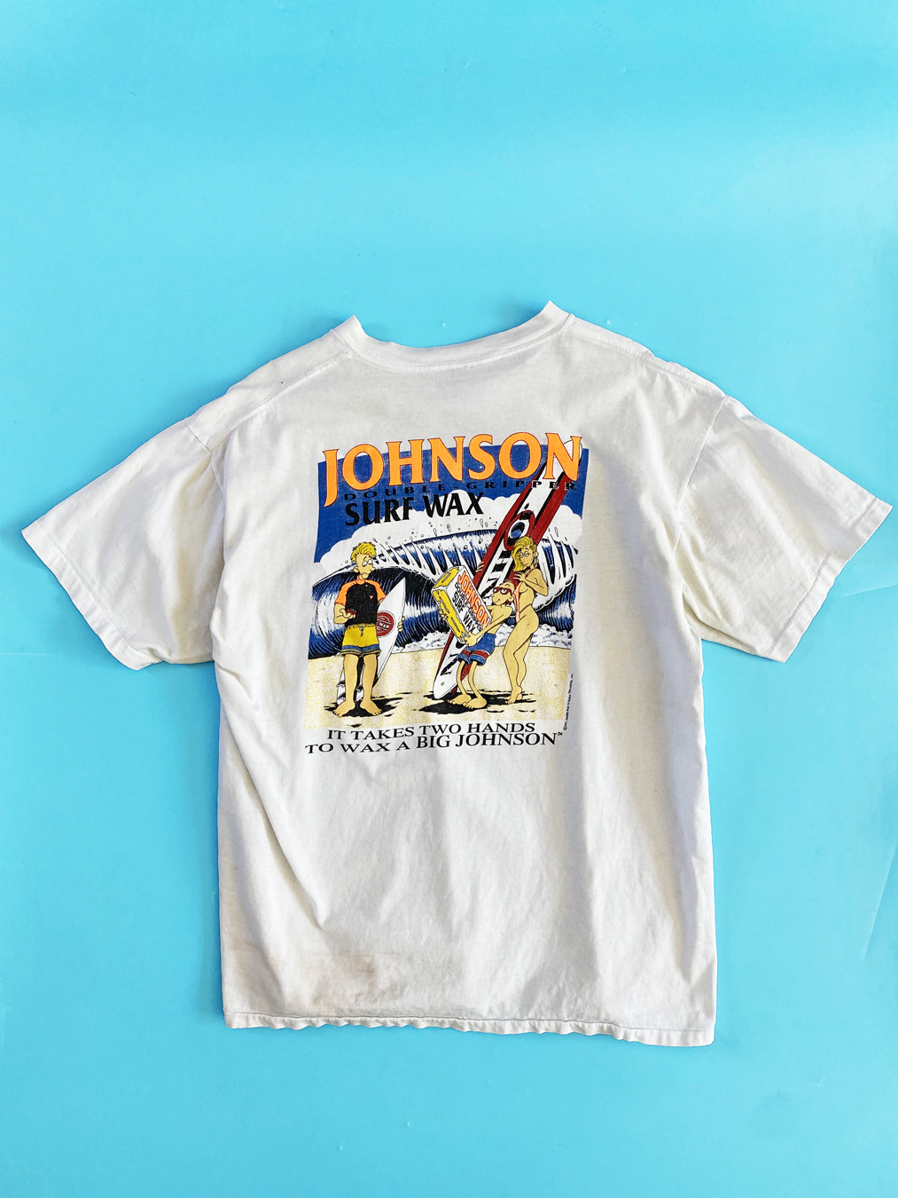 1991 Big Johnson Surf Wax T-Shirt XL - 5 Star Vintage