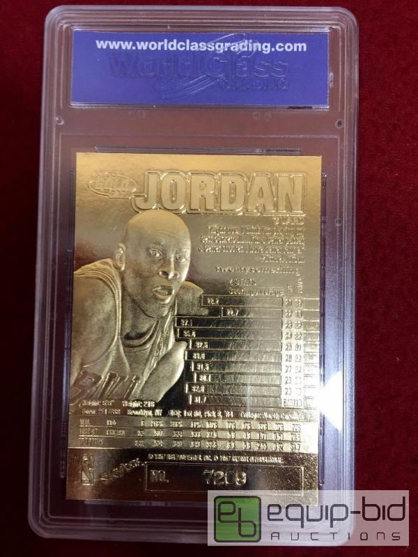 MICHAEL JORDAN 1997 Fleer Skybox Z Force 23 KT Gold Card - Graded
