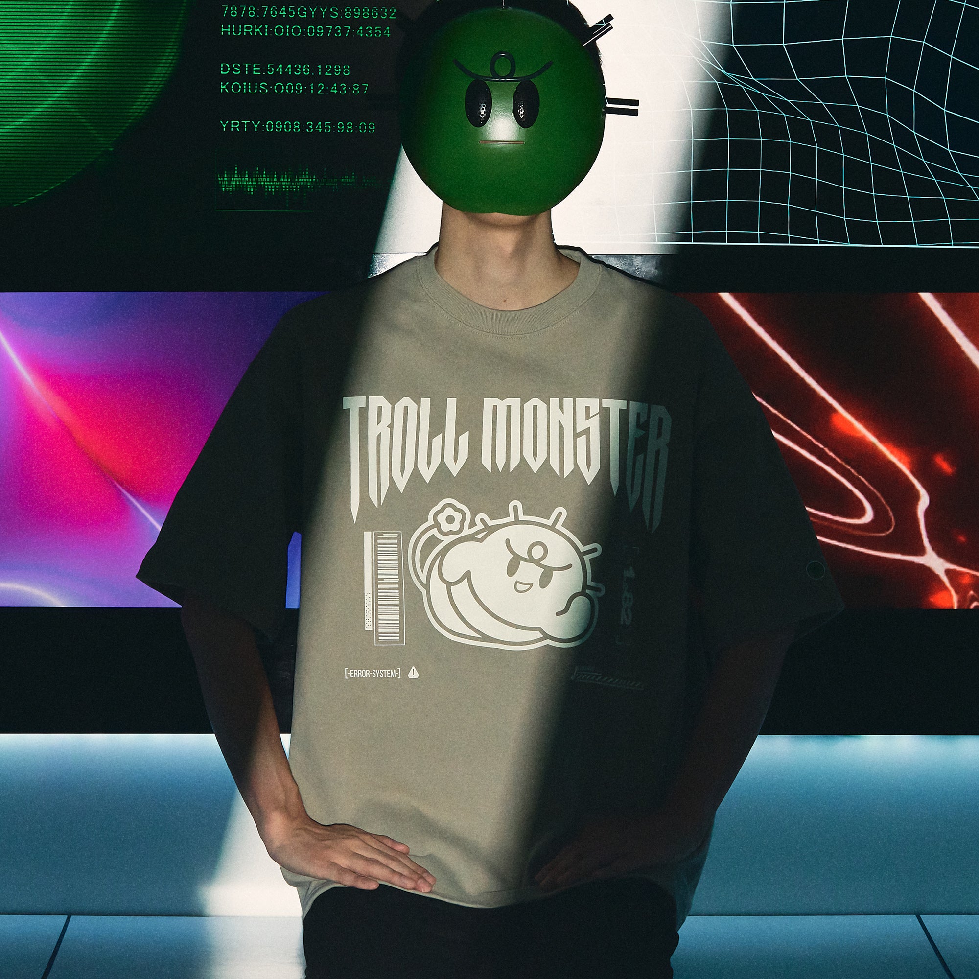 TROLL MONSTER TEE / ACID KHAKI | 182